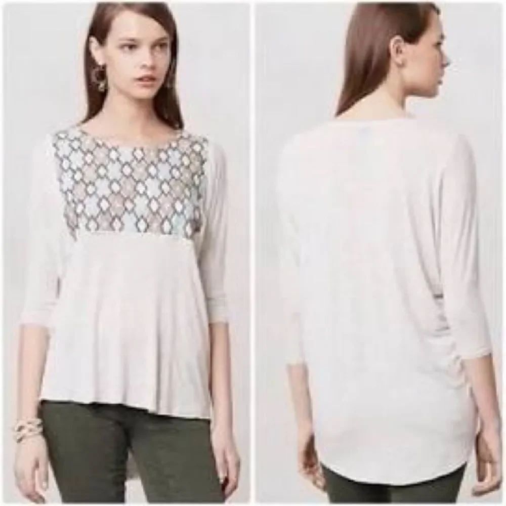 Dolan Embroidered Batwing High Low Tunic - Picture 1 of 6